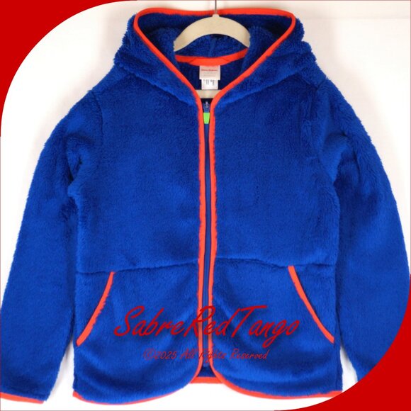 NWT Hanna Andersson Marshmallow Fleece Zip-Up Hoodie Galactic Blue 120 6 7 - Picture 1 of 4